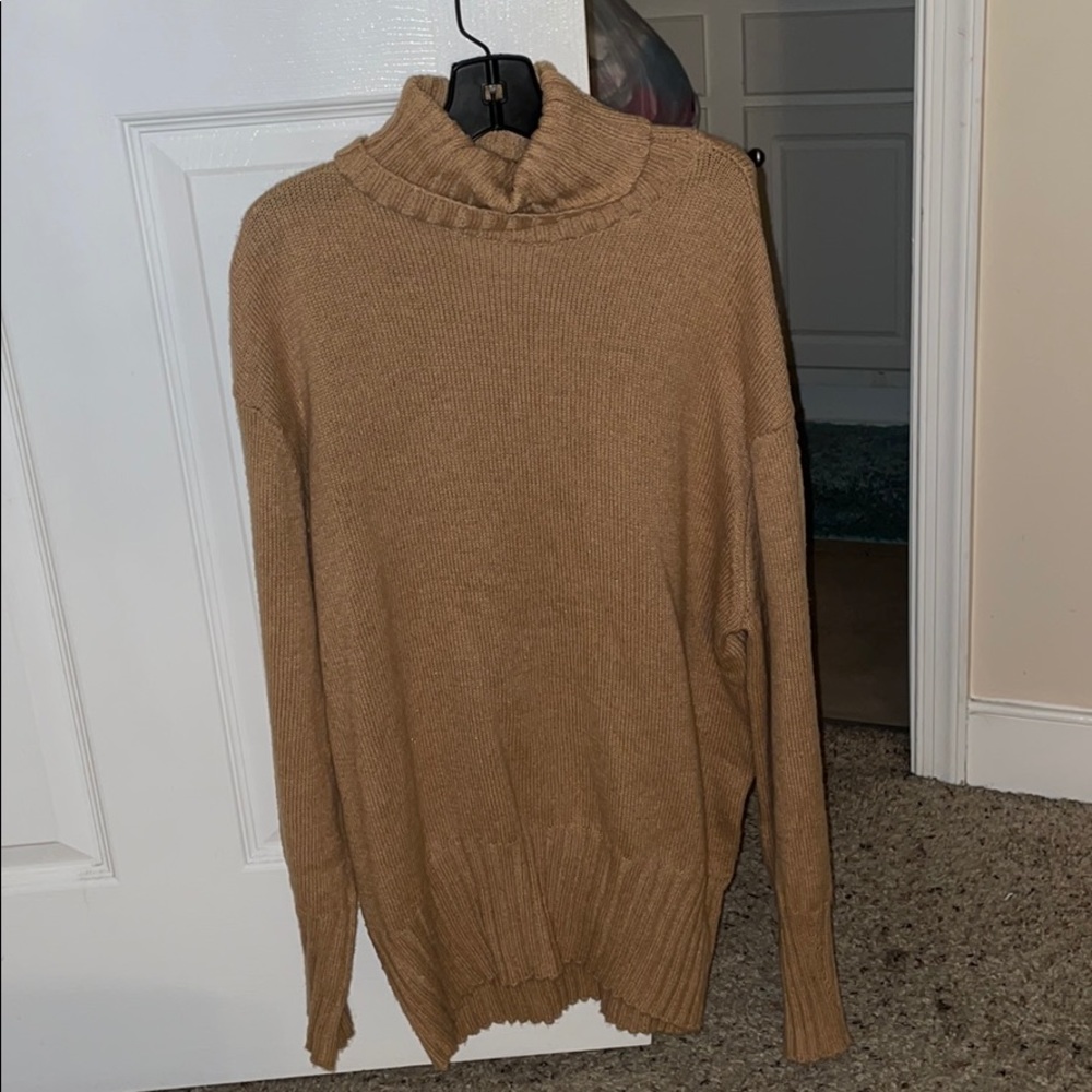 khaki droop sweater 👚